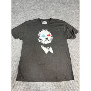 Chive Tees Bill Murray 3D Glasses Graphic T-Shirt Mens Lg Charcoal Gray Heather
